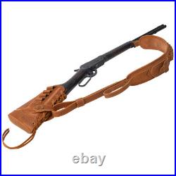 Leather No Drill Rifle Gun Cheek Rest Pad Buttstock with Gun Sling. 30/30.308