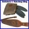 Leather-Recoil-Pad-Buttstock-and-Matching-Gun-Sling-for-any-Rifle-Shotguns-USA-01-by
