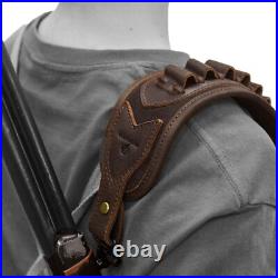 Leather Rifle Ammo Buttstock, Shell Holder Sling Hunting Set for. 22 12GA. 30-06