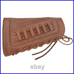 Leather Rifle Ammo Holder Holster with Shell Slot Sling for. 30-06.308.45-70.44