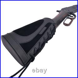 Leather Rifle Buttstock Cover with Ammo Holder Sling for. 357.30-30.300win 20GA