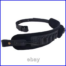 Leather Rifle Buttstock Cover with Ammo Holder Sling for. 357.30-30.300win 20GA
