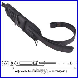 Leather Rifle Buttstock Cover with Gun Sling Strap Set for. 300win. 22.30-30