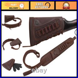 Leather Rifle Buttstock Pouch & Sling Holder for. 308.30-06.45-70, 44Mag, 7M
