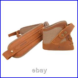 Leather Rifle Buttstock Recoil Pad, Shoulder Sling Set for Hunting Shooting