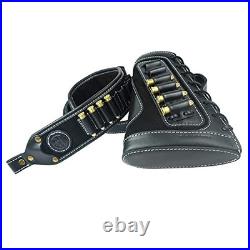 Leather Rifle Buttstock Shell Holder for. 30-06.45-70.357.410 Gauge