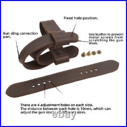 Leather Rifle Buttstock with No Drill Shell Holder Gun Sling. 308.30/30.22