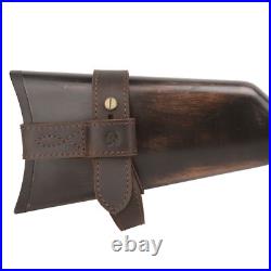 Leather Rifle Buttstock with No Drill Shell Holder Gun Sling. 308.30/30.22
