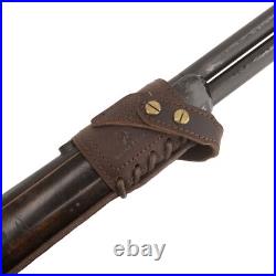 Leather Rifle Buttstock with No Drill Shell Holder Gun Sling. 308.30/30.22