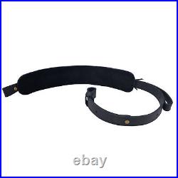 Leather Rifle Gun Ammo Sling Shotgun Soft Shoulder Belt for. 30-30.22LR 12GA