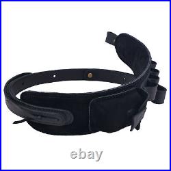 Leather Rifle Gun Ammo Sling Shotgun Soft Shoulder Belt for. 30-30.22LR 12GA