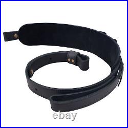 Leather Rifle Gun Ammo Sling Shotgun Soft Shoulder Belt for. 30-30.22LR 12GA