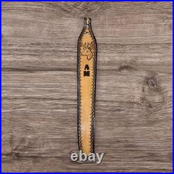 Leather Rifle Gun Sling Personalized Custom Hand Made
