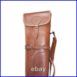 Leather Rifle Scabbard Gun Slip Case Buttstock Holder Barrel Mount Hunting