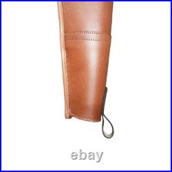 Leather Rifle Scabbard Gun Slip Case Buttstock Holder Barrel Mount Hunting