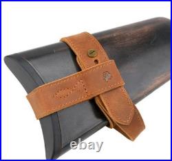 Leather Rifle Scabbard Gun Slip Case Buttstock Holder Barrel Mount Hunting