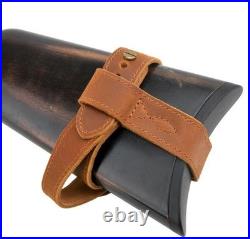 Leather Rifle Scabbard Gun Slip Case Buttstock Holder Barrel Mount Hunting
