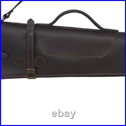 Leather Rifle Scabbard Shotgun Case Hunting Buttstock Holder Barrel Mount Set