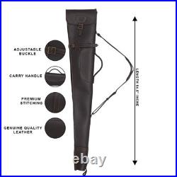 Leather Rifle Scabbard Shotgun Case Hunting Buttstock Holder Barrel Mount Set