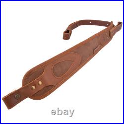 Leather Rifle Sling / 33.5 41.5 Adjusted / Hunting Shotgun Shoulder Strap