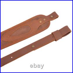 Leather Rifle Sling / 33.5 41.5 Adjusted / Hunting Shotgun Shoulder Strap