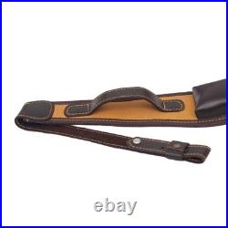 Leather Rifle Sling & Ammo Cartridge Shell Holder Pouch Hunting Gun Strap Bundle