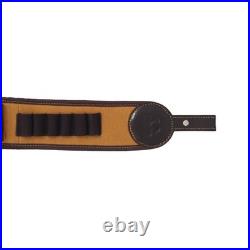Leather Rifle Sling & Ammo Cartridge Shell Holder Pouch Hunting Gun Strap Bundle