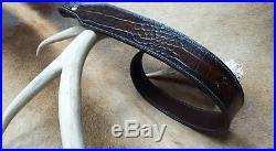 Leather Rifle Sling, Brown Leather, Handcrafted in the USA, Deer, Economy AA