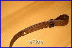 Leather Rifle Sling Ching Sling Design Scout Rifle- Brown Thick