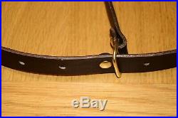 Leather Rifle Sling Ching Sling Design Scout Rifle- Dark Brown