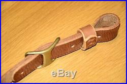 Leather Rifle Sling Ching Sling Design Scout Rifle Sling-mid Brown