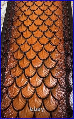 Leather Rifle Sling Custom Tooled Handcrafted From Genuine Leather