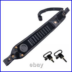 Leather Rifle Sling Gun Carry Straps. 308 Cartridge Shell Holder With Swivels