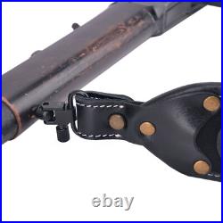 Leather Rifle Sling Gun Carry Straps. 308 Cartridge Shell Holder With Swivels