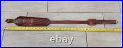 Leather Rifle Sling NRA Gun Strap with Uncle Mike's Swivels Tandy Brand