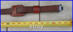 Leather Rifle Sling NRA Gun Strap with Uncle Mike's Swivels Tandy Brand
