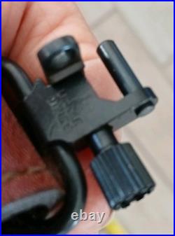 Leather Rifle Sling NRA Gun Strap with Uncle Mike's Swivels Tandy Brand