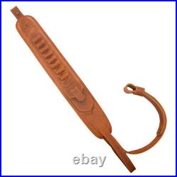 Leather Rifle Sling Padded Gun Strap Shooting Adjustable. 30/30.45/70.22 12GA