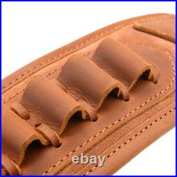 Leather Rifle Sling Shotgun Shell Holder Shoulder Strap 30/30.308.22LR 12GA