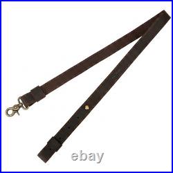 Leather Rifle Sling Shotgun Strap with Adjustable Rifle Buttstock Ammo Holder US
