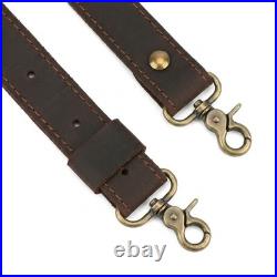 Leather Rifle Sling Shotgun Strap with Adjustable Rifle Buttstock Ammo Holder US