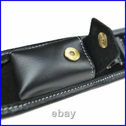 Leather Rifle Sling Shoulder Strap With Slots & Swivels For. 30-06.30-30.308