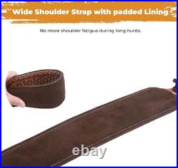 Leather Rifle Sling Two Point Sling with QD Sling Swivel Adjustable Rifle Sling