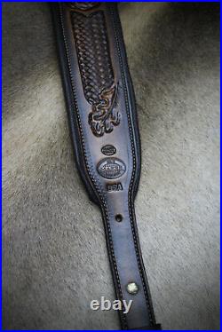Leather Rifle Sling, Wild Hog Made by Seelye Leather Works, Hand Made in USA
