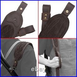 Leather Rifle Sling for Matched Gun Buttstock Cheek Rest Pad, Vintage Look
