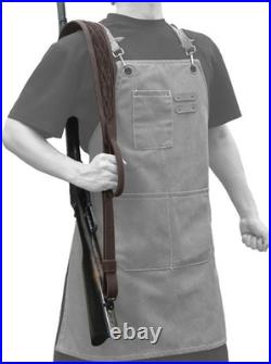 Leather Rifle Sling for Matched Gun Buttstock Cheek Rest Pad, Vintage Look