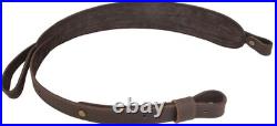 Leather Rifle Sling for Matched Gun Buttstock Cheek Rest Pad, Vintage Look