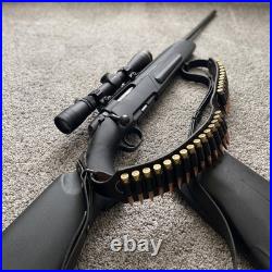 Leather Rifle Sling with Ammo Loops Custom Cartridge Bandolier