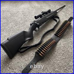 Leather Rifle Sling with Ammo Loops Custom Cartridge Bandolier