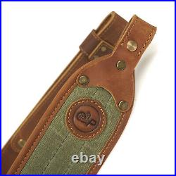 Leather Rifle Sling with Match Gun Buttstock Ammo Holder for 30-06,308,45-70
